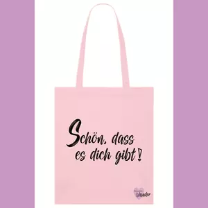 Baumwollstoffbeutel - Schön, dass es dich gibt
