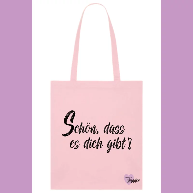 Baumwollstoffbeutel - Schön, dass es dich gibt