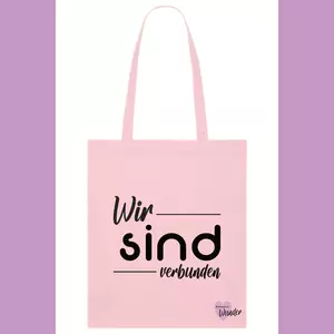 Baumwollstoffbeutel - Wir sind verbunden
