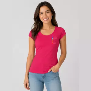Damen T-Shirt Rundhals enger Schnitt (Silke-Style) - Die 7 Chakren
