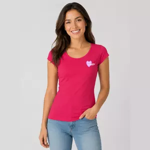 Damen T-Shirt Rundhals enger Schnitt (Silke-Style) - Erwarte Wunder
