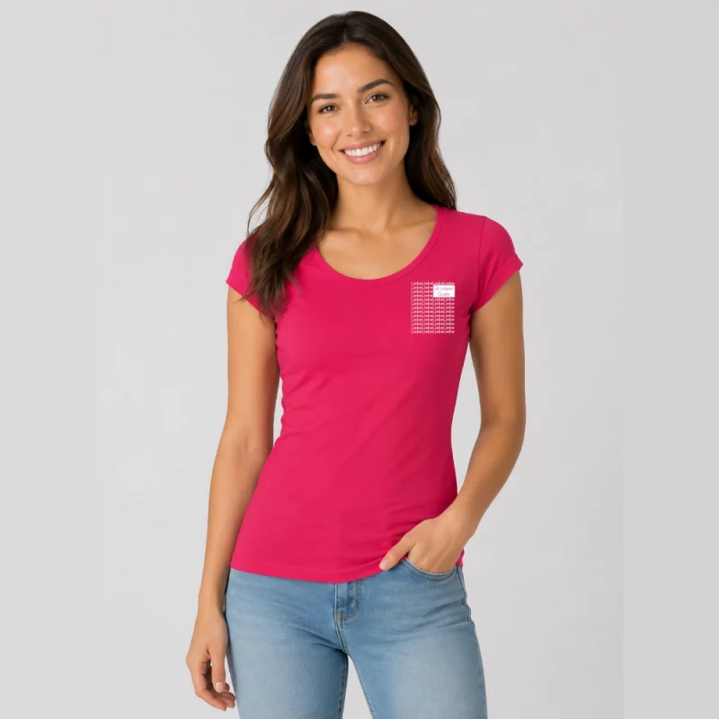 Damen T-Shirt Rundhals enger Schnitt (Silke-Style) - Liebe ist unsere Quelle.