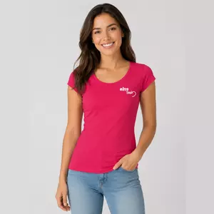 Damen T-Shirt Rundhals enger Schnitt (Silke-Style) - Eins sein