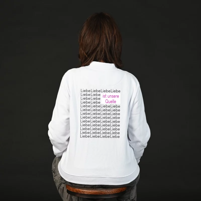 Damen Sweatjacke - Liebe ist unsere Quelle.