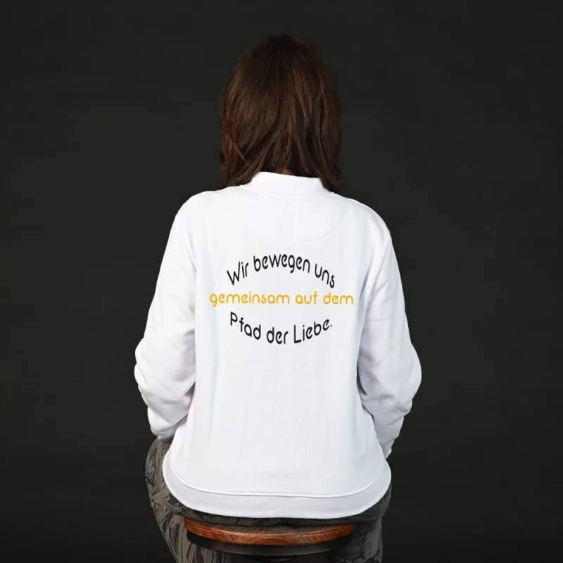 Damen Sweatjacke - Wir bewegen uns gemeinsam auf dem Pfad der Liebe.