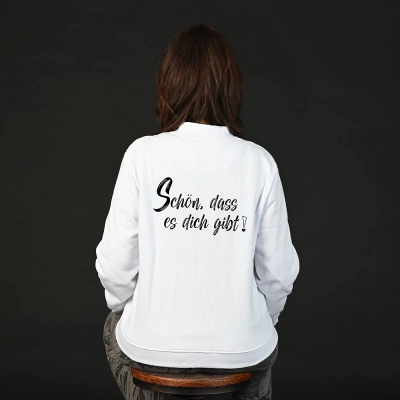 Damen Sweatjacke - Schön, dass es dich gibt