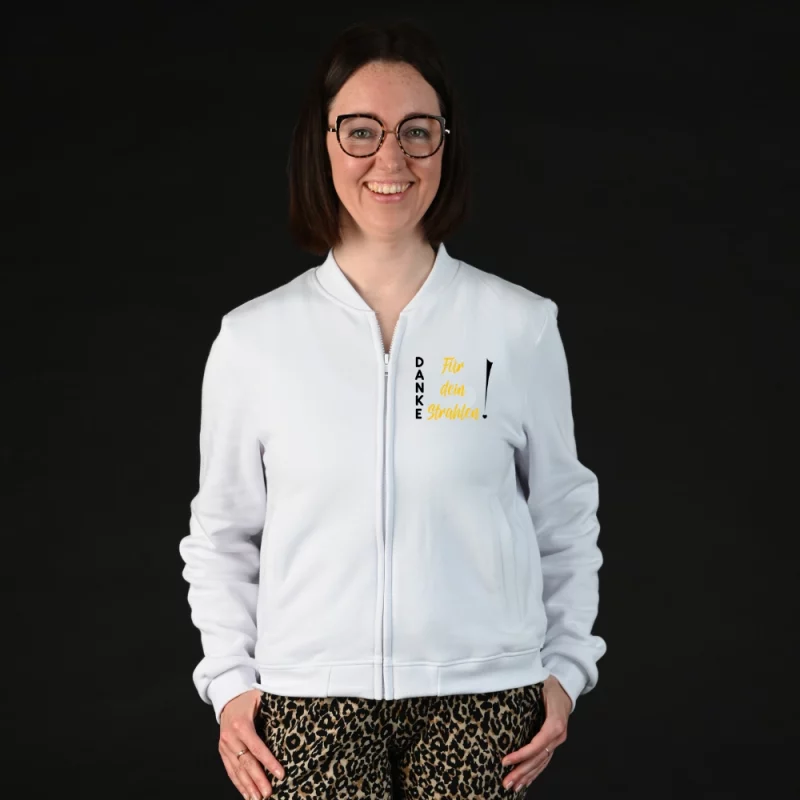 Damen Sweatjacke - Danke für dein Strahlen