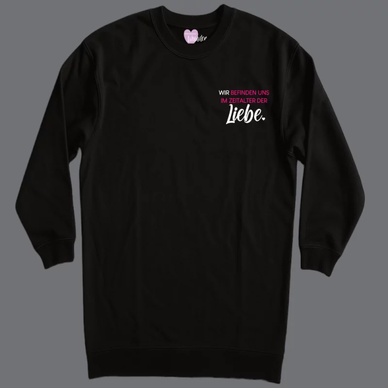Damen Kleid langarm - Wir befinden uns im Zeitalter der Liebe