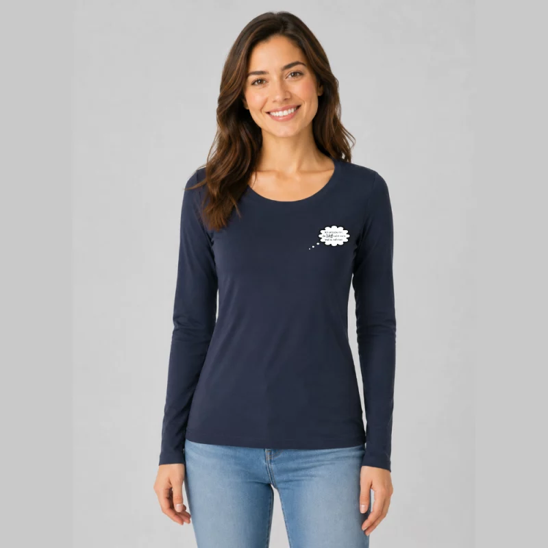 Damen Langarmshirt enger Schnitt - Ich erlaube mir, die Welt nicht mehr ernst zu nehmen.