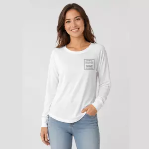 Damen Langarmshirt weiter Schnitt - Das Ego sagt: Wenn alles passt, finde ich Frieden. Der Geist sagt: Finde Frieden, dann passt alles.