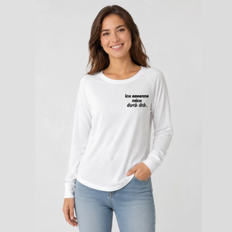 Damen Langarmshirt weiter Schnitt - Ich erkenne mich durch dich