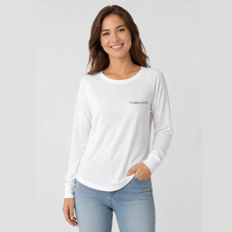 Damen Langarmshirt weiter Schnitt - In Liebe mit dir.