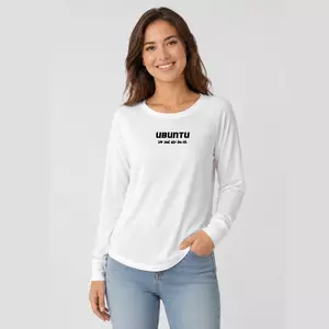 Damen Langarmshirt weiter Schnitt - Ubuntu Wir sind, also bin ich.