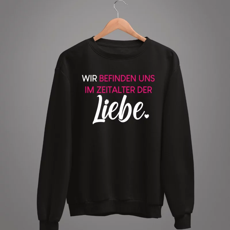 Herren Sweatshirt - Wir befinden uns im Zeitalter der Liebe
