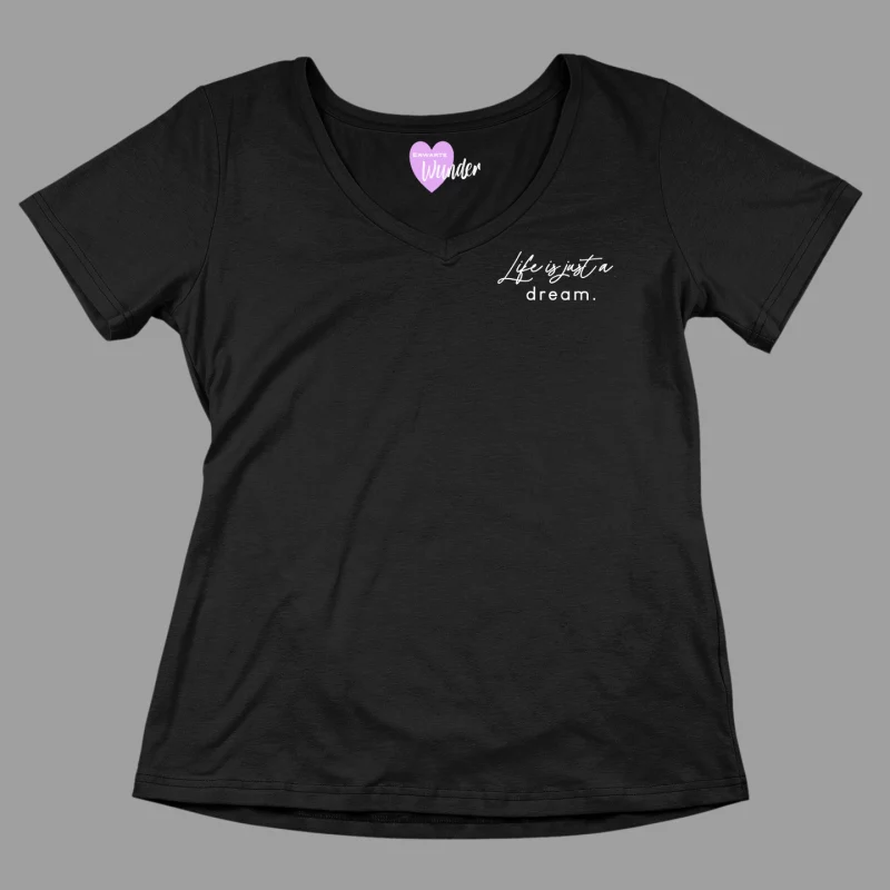 Damen T-Shirt V-Ausschnitt - Life is just a dream