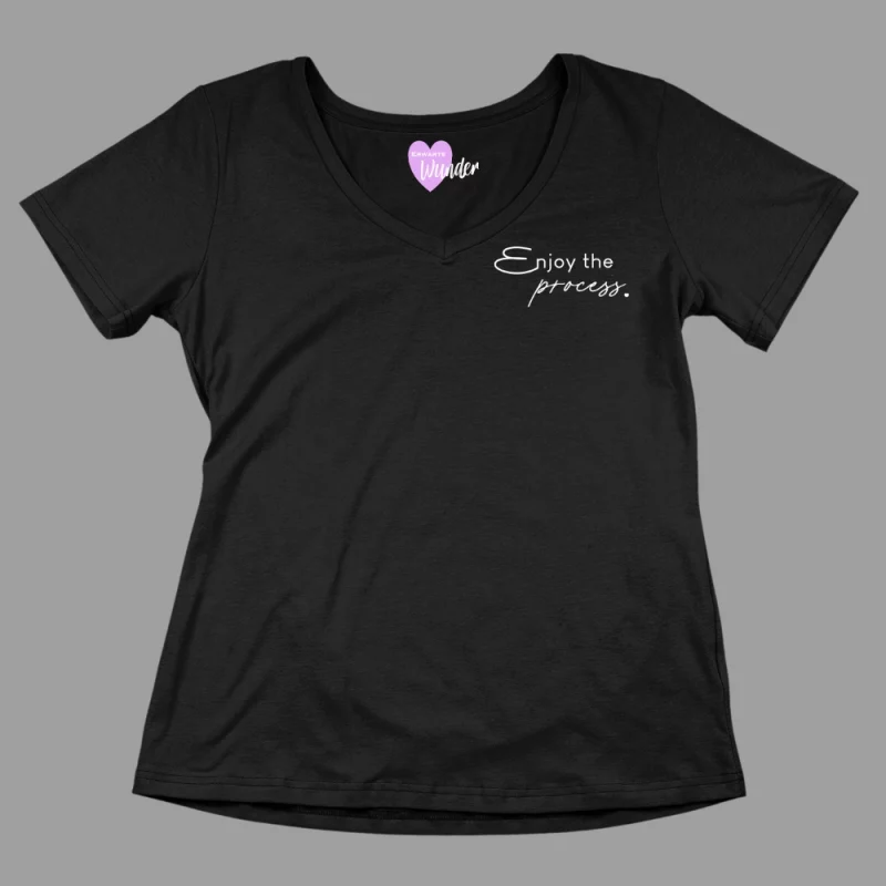 Damen T-Shirt V-Ausschnitt - Enjoy the process.