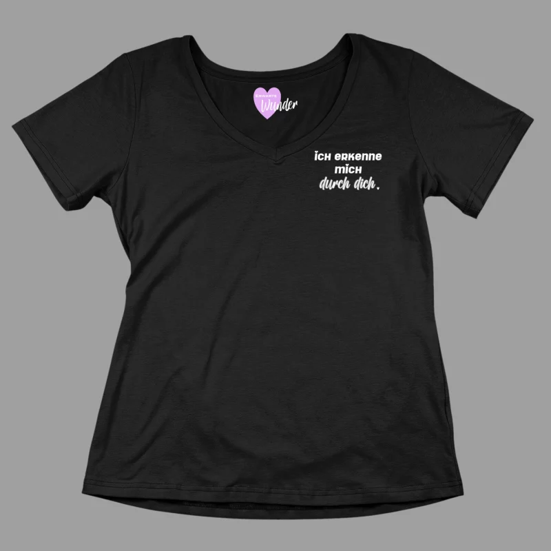 Damen T-Shirt V-Ausschnitt - Ich erkenne mich durch dich