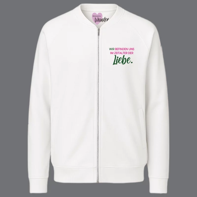 Damen Sweatjacke - Wir befinden uns im Zeitalter der Liebe