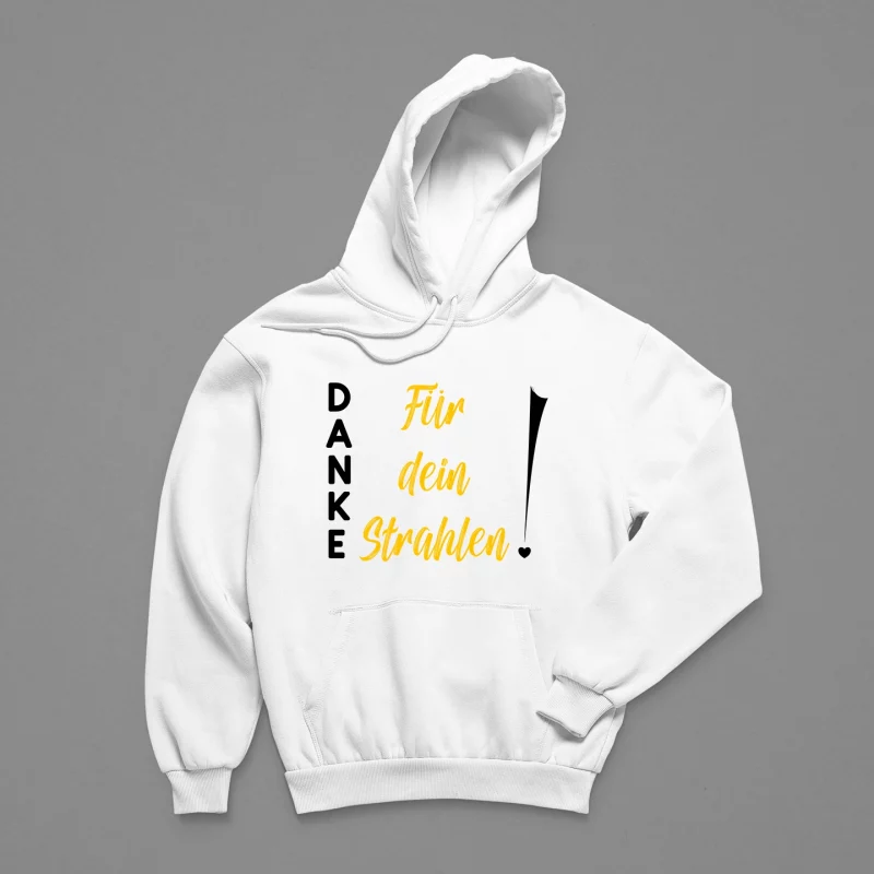 Herren Hoodie - Danke für dein Strahlen
