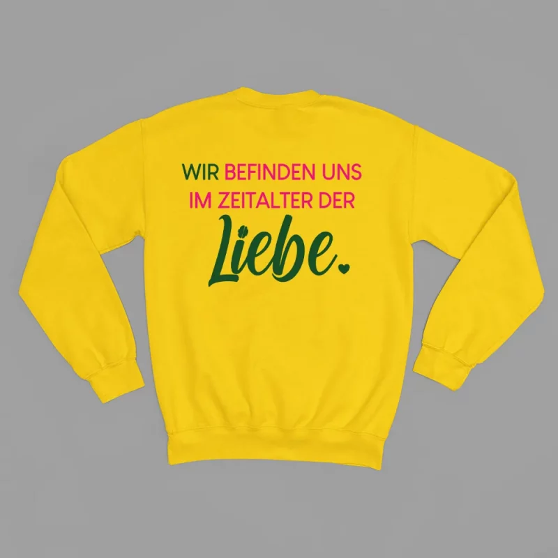 Damen Sweatshirt - Wir befinden uns im Zeitalter der Liebe